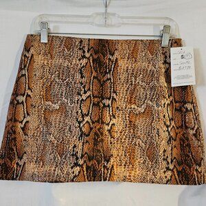 Faux Snakeskin Mini Skirt MEDIUM